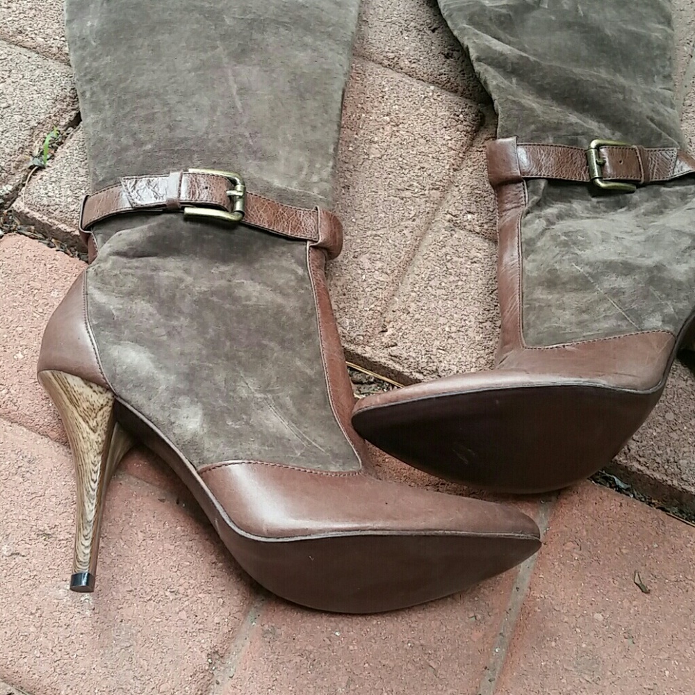 Brown suede over the knee boot NEW - Picture 2 of 4